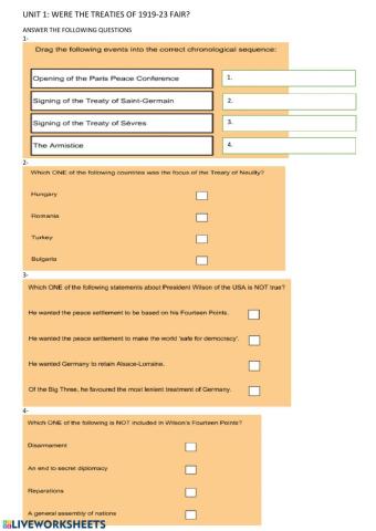 IGCSE History - Unit 1