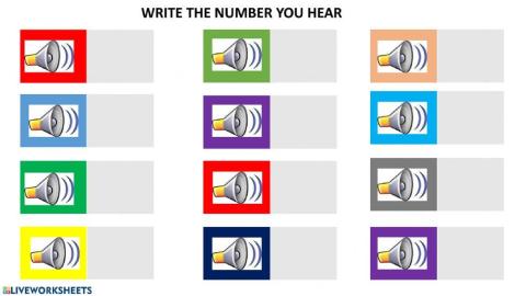 Write numbers up to 15