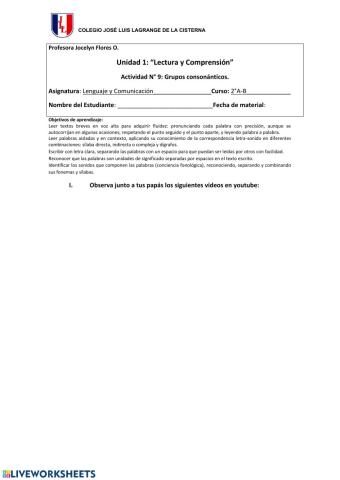 Guía N°9 Lenguaje y Comunicación