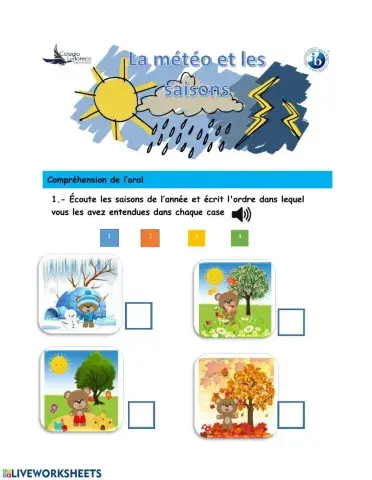 Test sur les saisons et la météo
