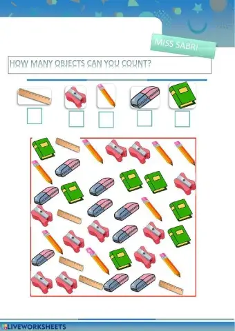 How many school objects