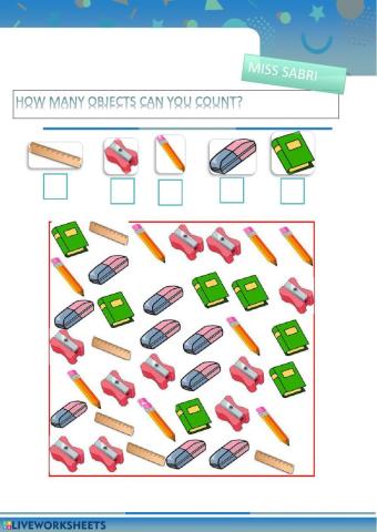 How many school objects