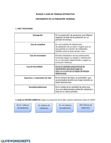 Actividad Población
