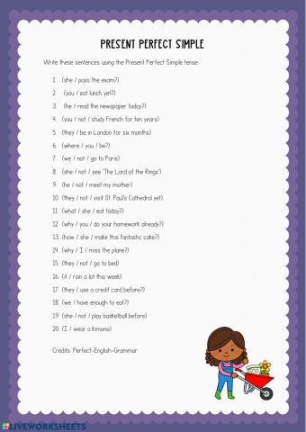 Present perfect simple