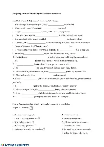 Conditional first and second