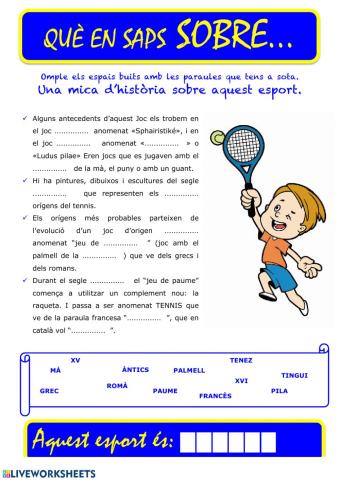 Que saps sobre... Tennis