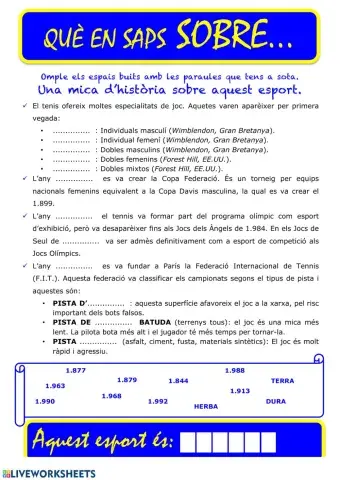 Que saps sobre... Tennis 03