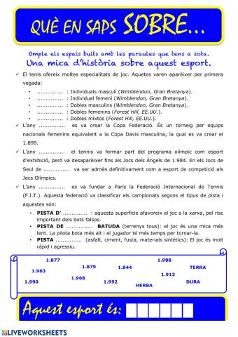 Que saps sobre... Tennis 03