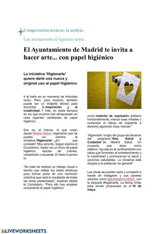 Comprensión lectora: La noticia