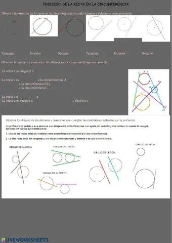 Posicion de la recta en la circunferencia