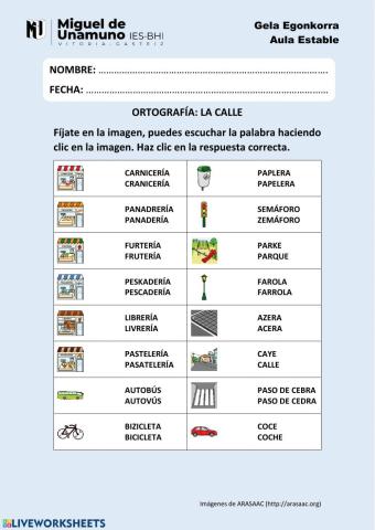 Ortografía 3 (la calle)