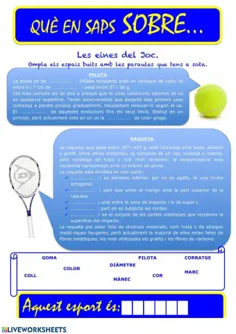 Que saps sobre... Tennis 05