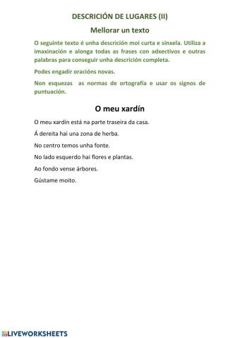 Descrición de lugares