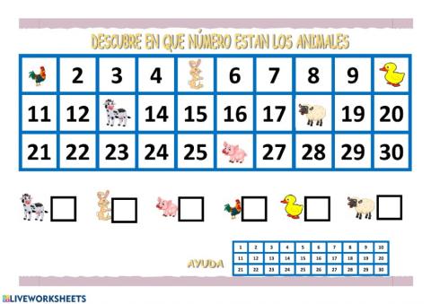 Descubre los números escondidos