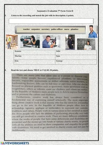 Summative Evaluation 7th Grade Term II