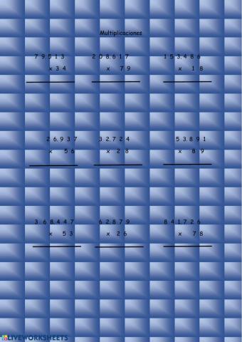 Multiplicaciones por dos cifras.