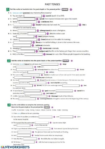 Past tenses - mixed practice