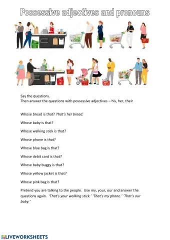 Possessive pronouns and possessive adjectives