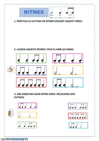 Ritme: blanca, negra, corxeres