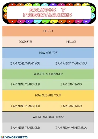 Saludos y presentaciones