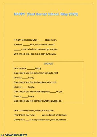 Song happy