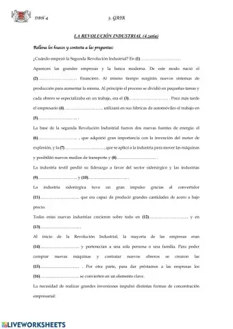 (4 ESO) La Revolución Industrial (4)