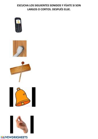 Sonidos largos y cortos