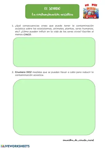 El sonido. La contaminación acústica