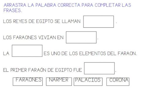Completar frases Egipto