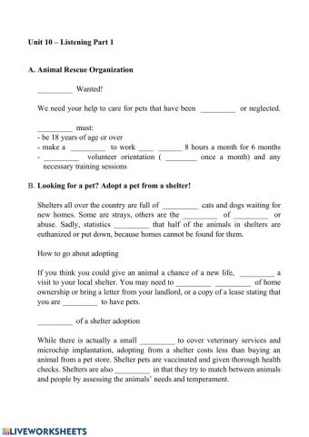 ECCE Choices - Unit 10 - Listening