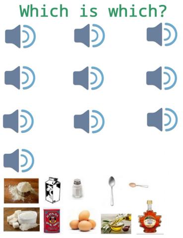 Pancakes ingredients pronunciation