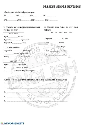 PRESENT SIMPLE REVISION