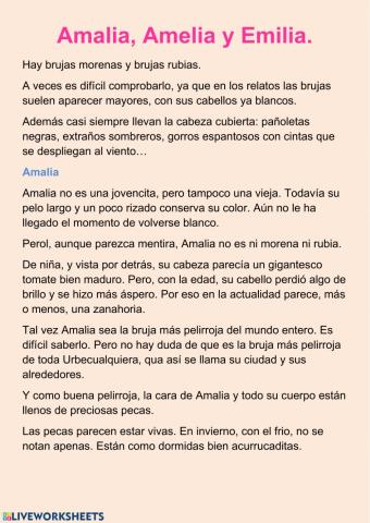 Comprensión lectora de una descripción