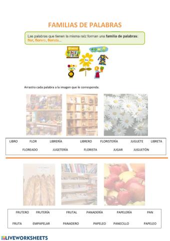 Familias de palabras