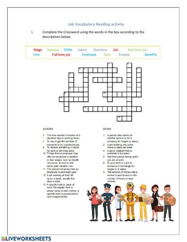 Job Vocabulary activity