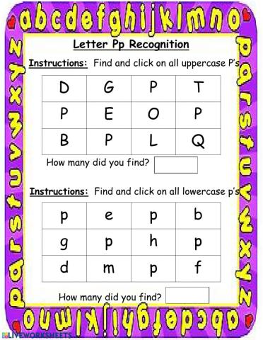 Letter Pp Recognition