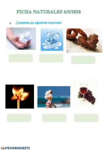 Cambios físicos y químicos de la materia