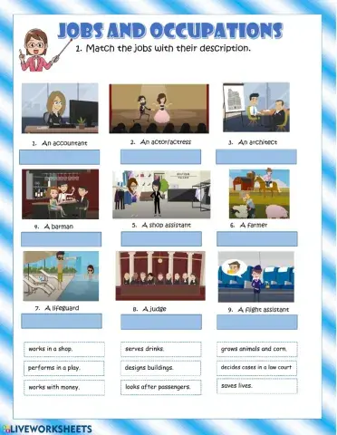 Jobs and occupations