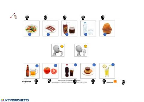 Comprensión con pictogramas 3, alimentos