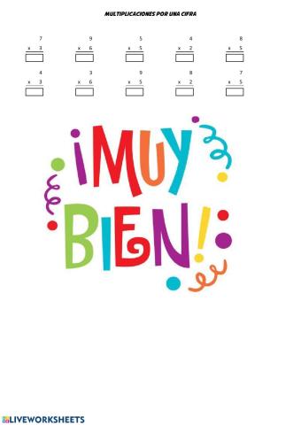 Multiplicaciones por una cifra