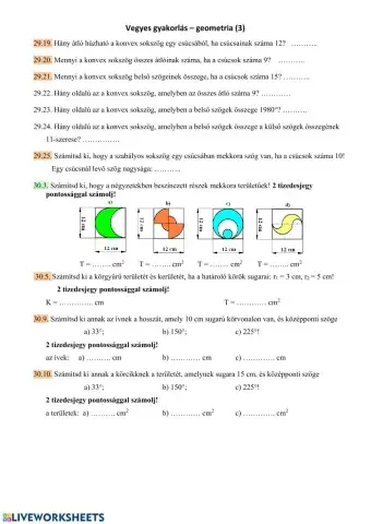 Geometria gyakorlás (3) 9. évf
