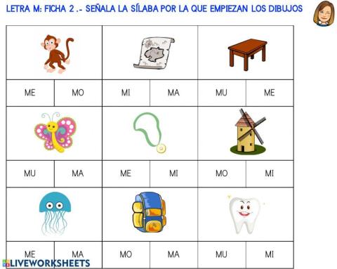 Letra m: ficha 2
