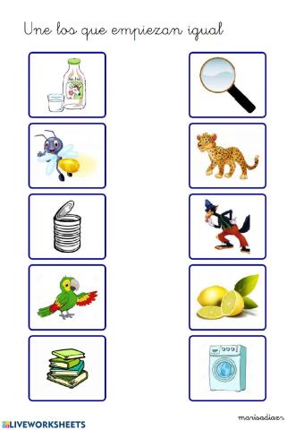 Une las que empiezan igual