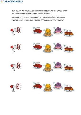 Birthday party! (colours)