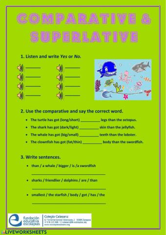 Comparatives and superlatives