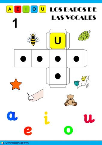 Los dados de las vocales (u)