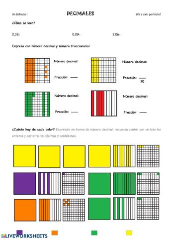 Fracciones y decimales