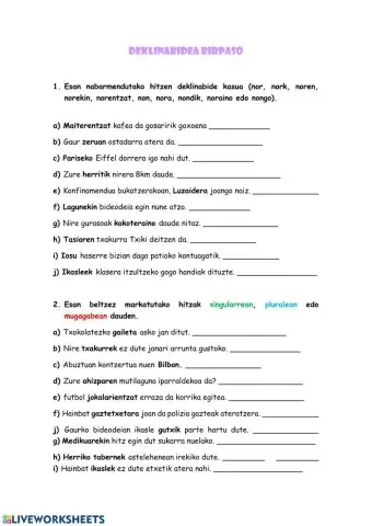 Deklinabidea birpaso fitxa