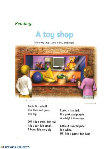 Reading -A toy shop-