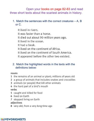 Reading about animals